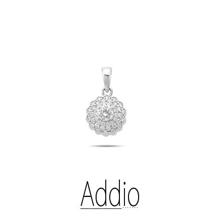 Asbedel zilver fantasie met steentjes