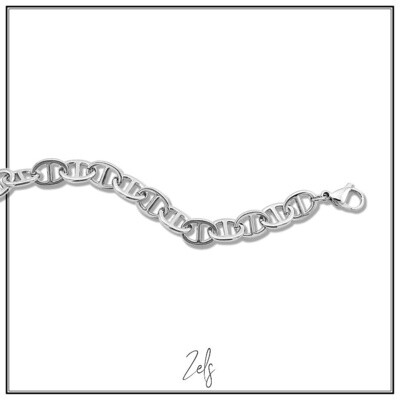 Staal armband grote schakel