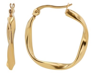 Creool gedraaid edelstaal goudkleur