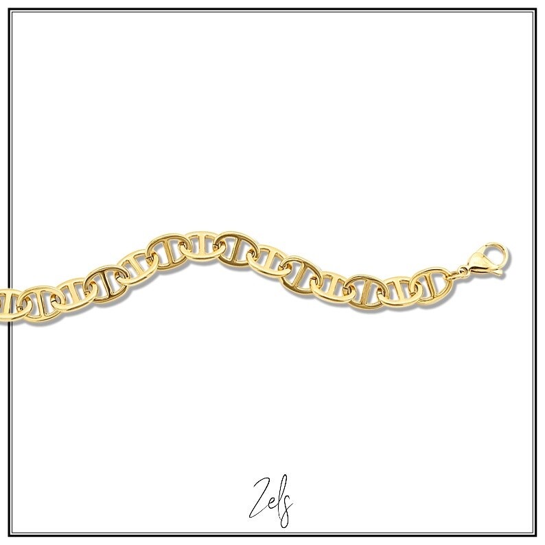 Staal armband goudkleur