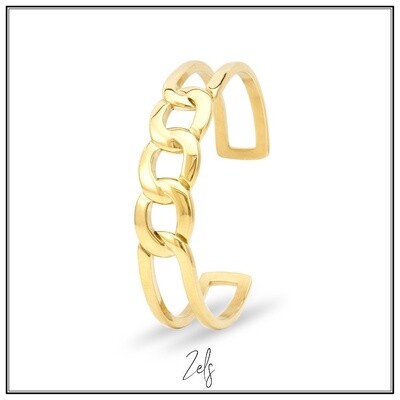 Staal armband gold plated.