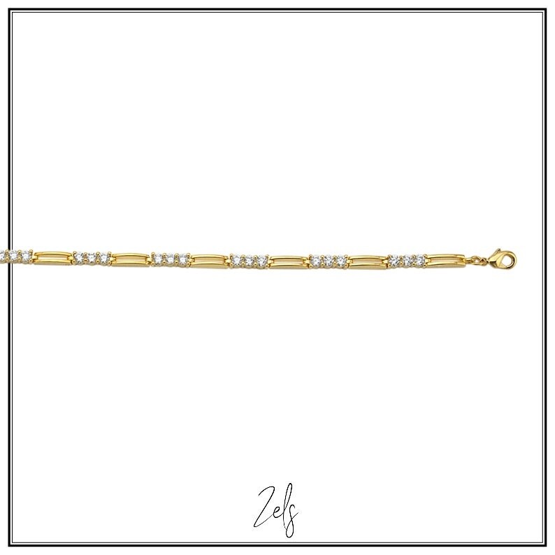 Plaque armband goudkleur