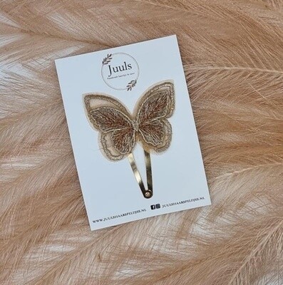 Haarspeldje butterfly soft pink
