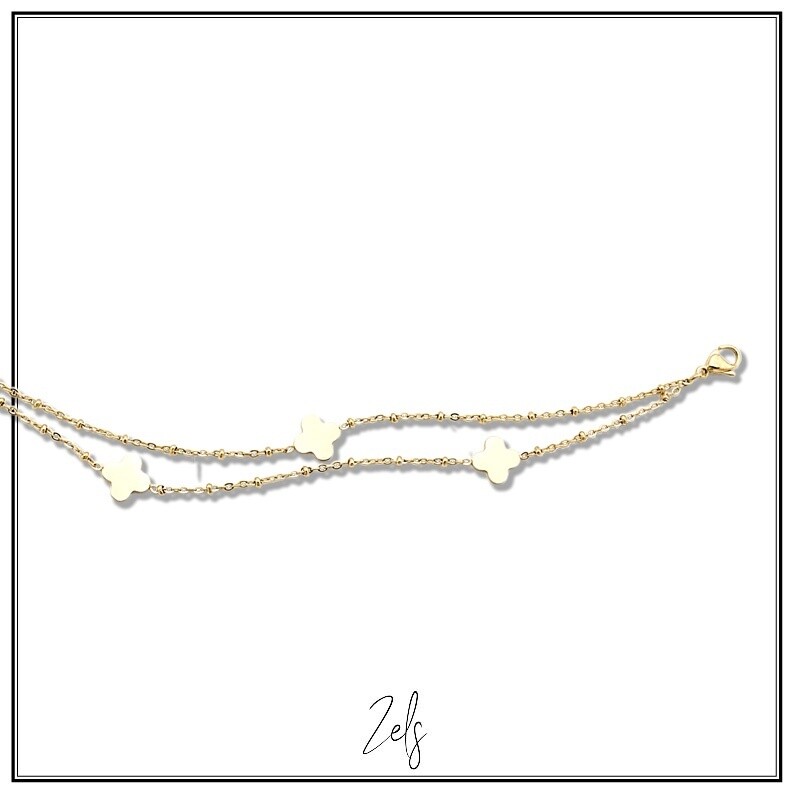 Staal armband gold plated