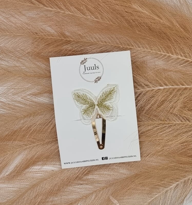 Haarspeldje butterfly white
