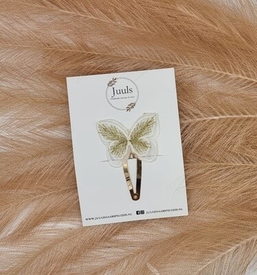 Haarspeldje butterfly white