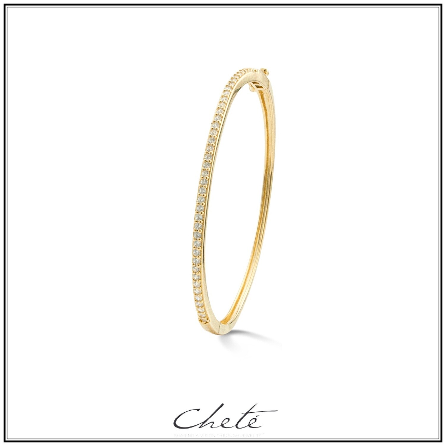 armband vast GoldPlated met kristallen steentjes