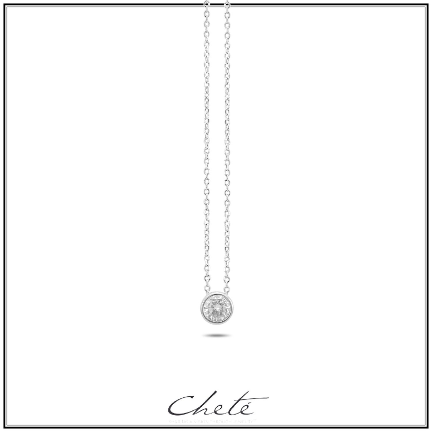 Ketting Met hanger zirkonia cristal