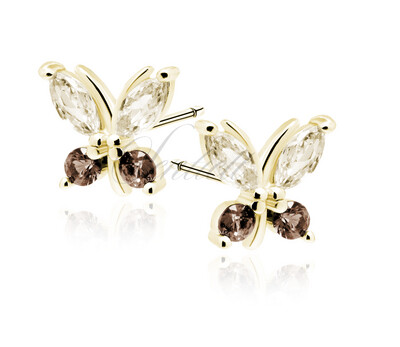 Kinderoorbellen vlinder champagne