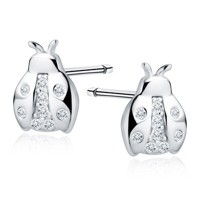 Zilveren oorstekers lieveheersbeestjes