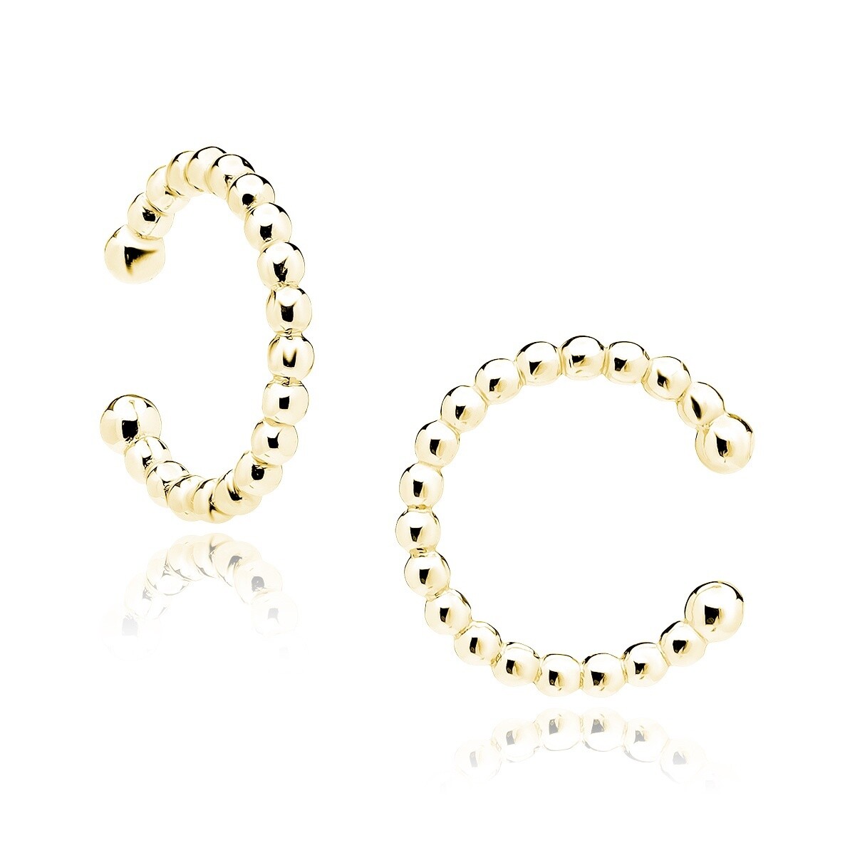 Earcuff goldplated cirkel van balletjes