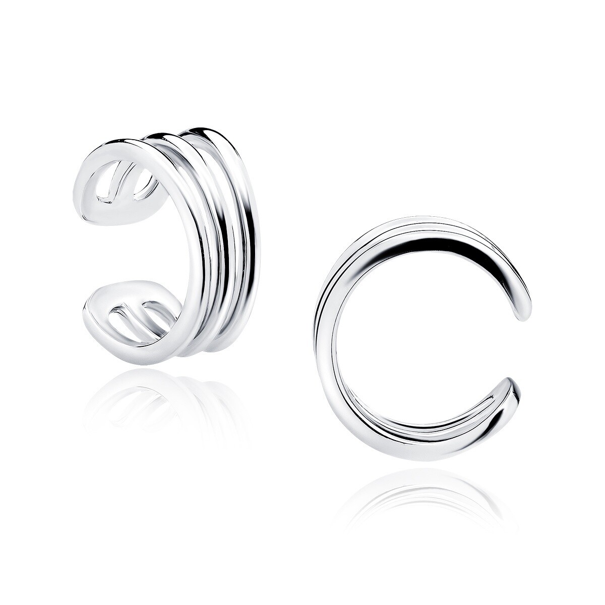 Earcuff  &#39;triple&#39; zilver