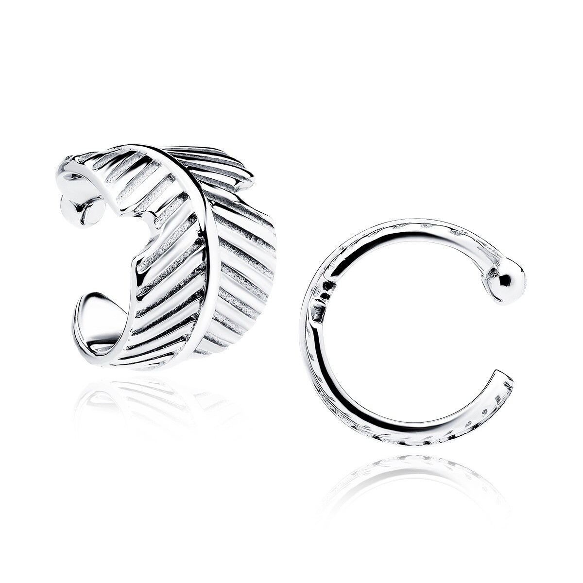 Earcuff blad zilver