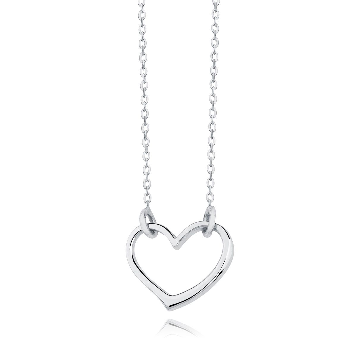 Zilveren ketting met hartje
