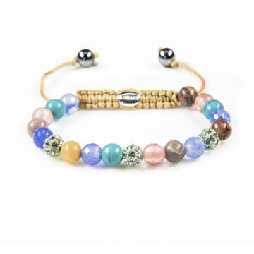 Armband kids natuursteen blauw