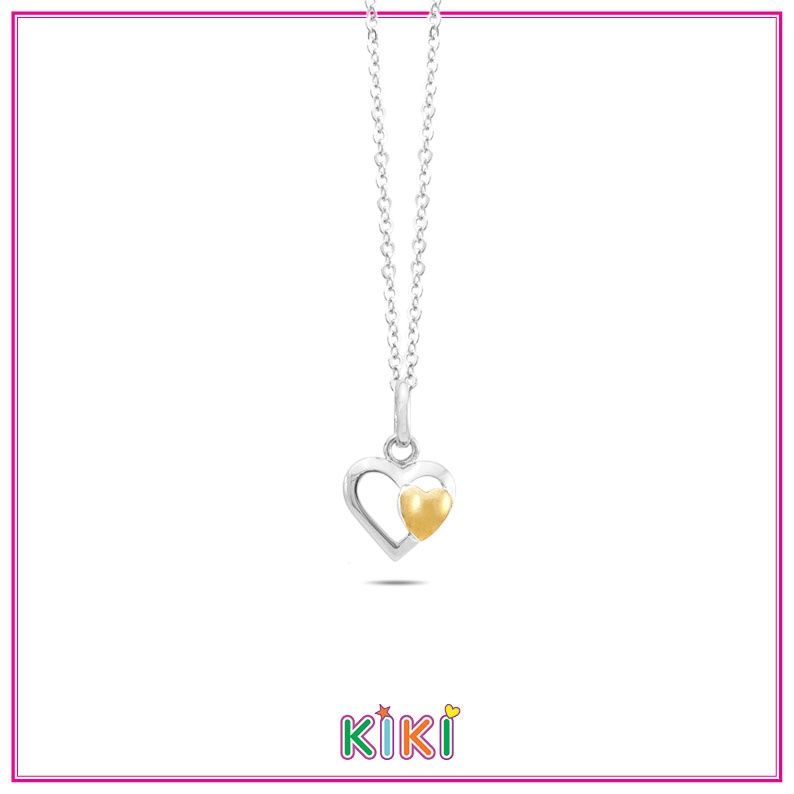 Ketting zilver met hanger hartje