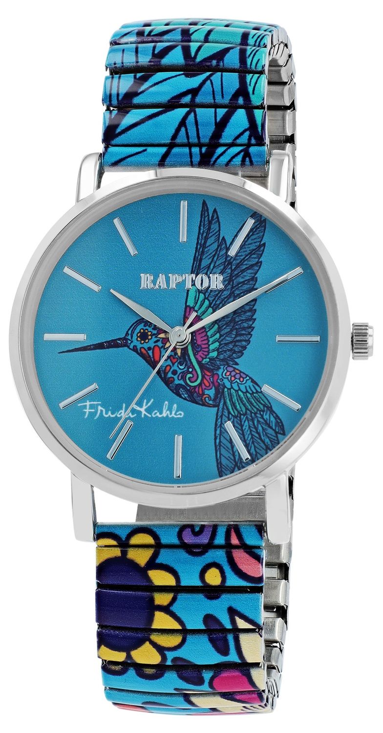 Horloge dames &quot;Frida Kahlo kolibri&quot; met rek bandje