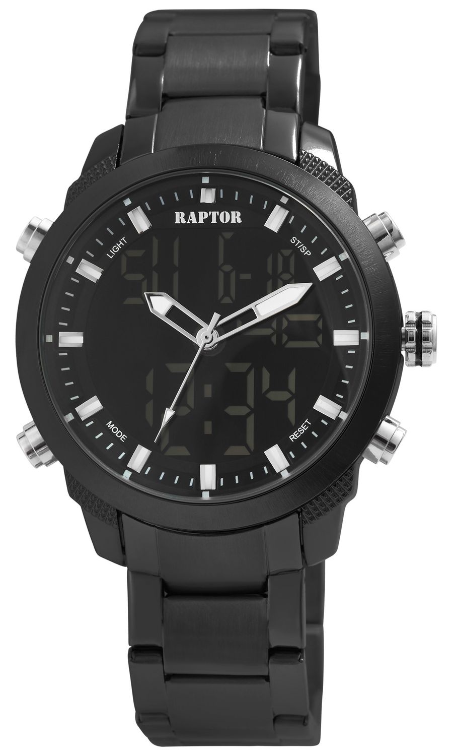 Horloge heren &#39;Caspian&#39; analoog/digitaal display met metalen band
