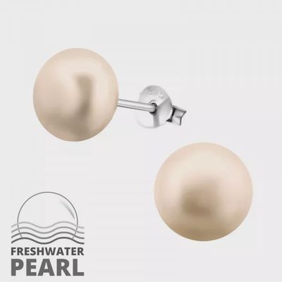 Zoetwater parel Roze 9mm Stud