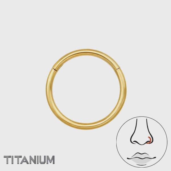 Piercing gold 10 mm titanium