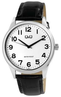 Q&amp;Q Herenhorloge Witte wijzerplaat SS Q59A-001PY