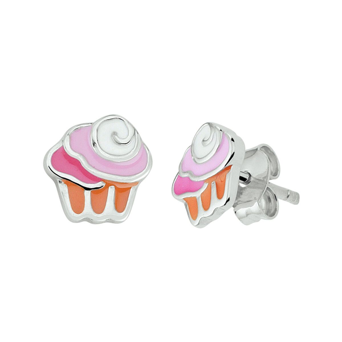 Oorbellen cupcake roze