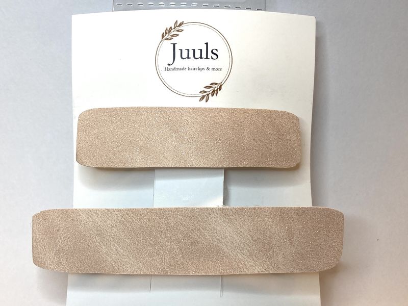 Haarspelden French barette oud roze moeder/dochter