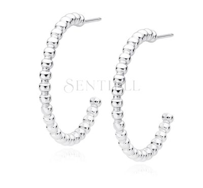 Silver Stekers hoops bolletjes dia 25mm