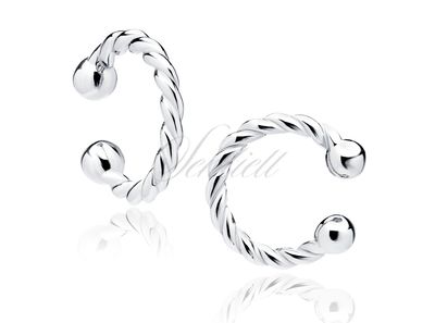 Earcuff Zilver 'Gevlochten cirkel'