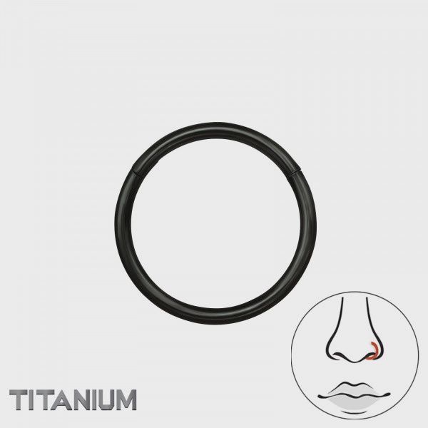 Piercing titanium zwart 8 mm