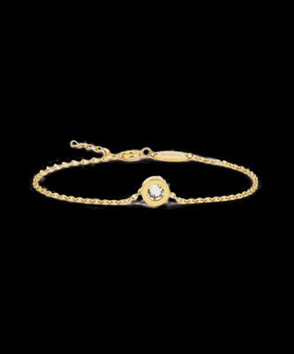 Armband Gold Plated Bezel 8mm Crystal Blomdahl
