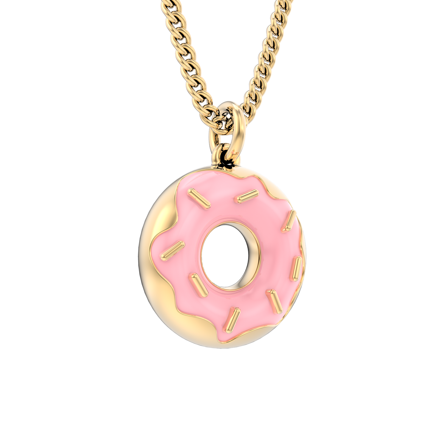 3D Donut hanger met halsketting 41-48cm
