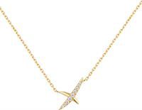 GOLD KISS PAV NECKLACE
