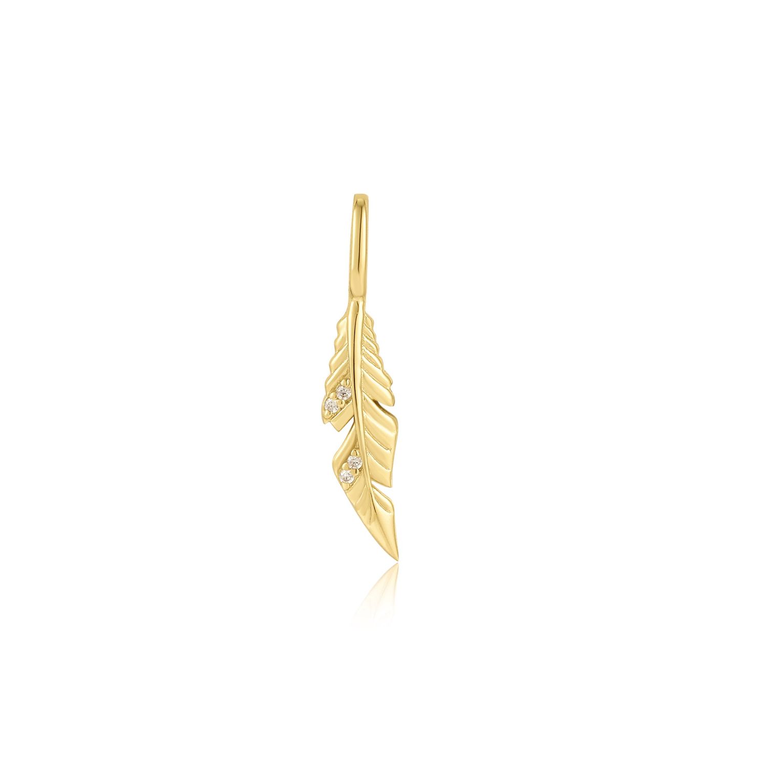 GOLD FEATHER CHARM