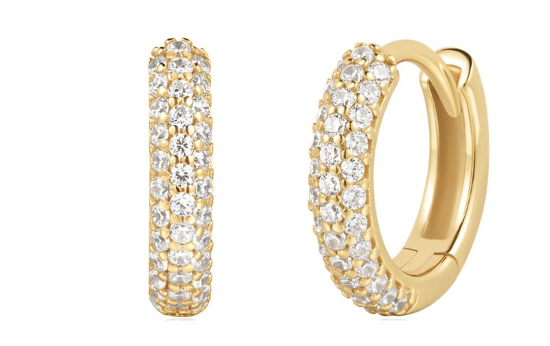 GOLD PAVÉ HUGGIES