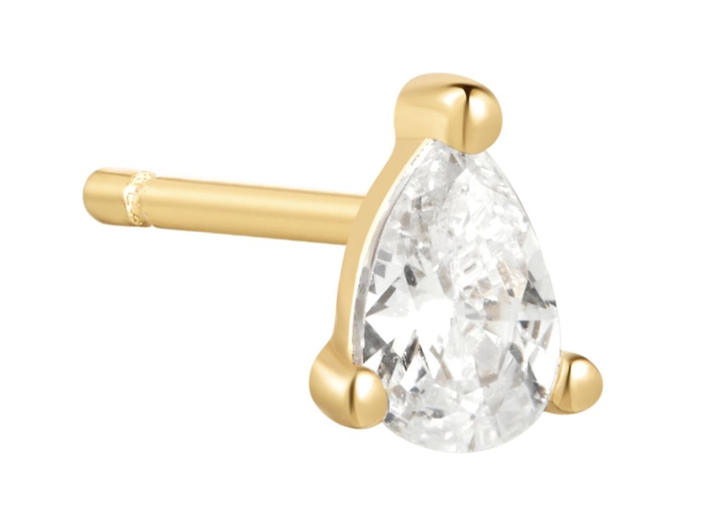 GOLD PEAR STUDS