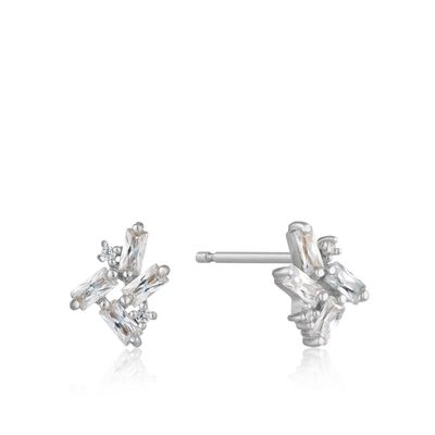 CLUSTER STUD EARRINGS Silver