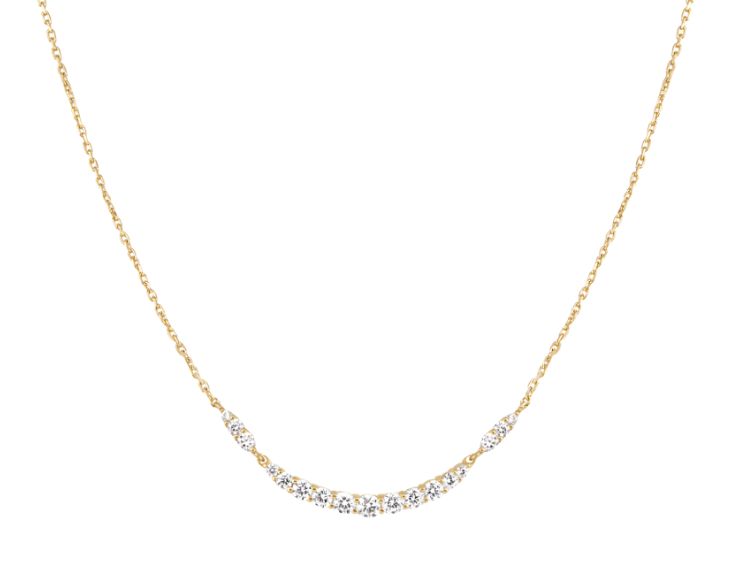 GOLD ARC PAVÉ NECKLACE