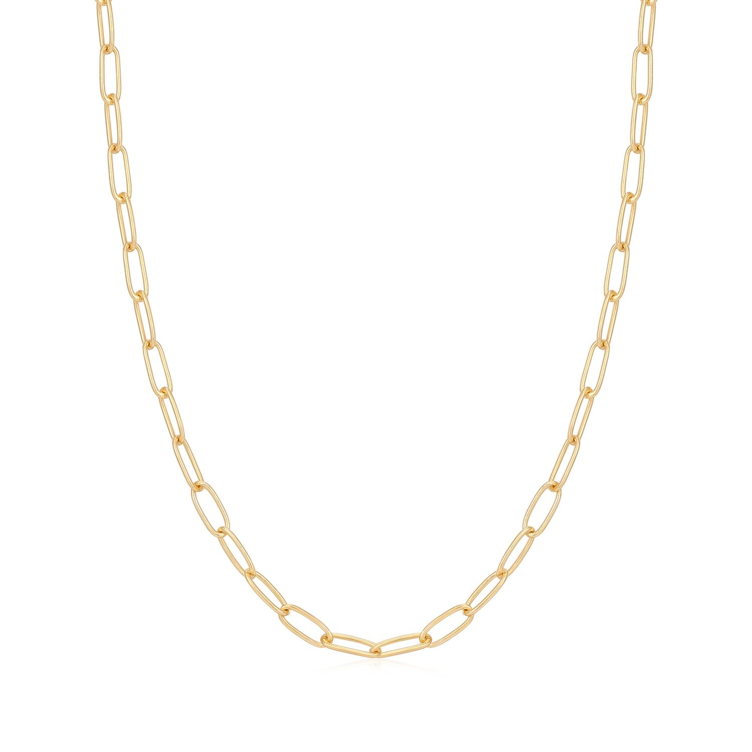 GOLD LINK CHARM CHAIN NECKLACE