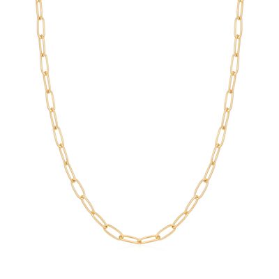 GOLD LINK CHARM CHAIN NECKLACE
