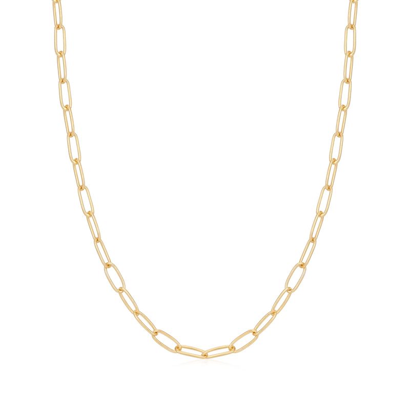 GOLD LINK CHARM CHAIN NECKLACE