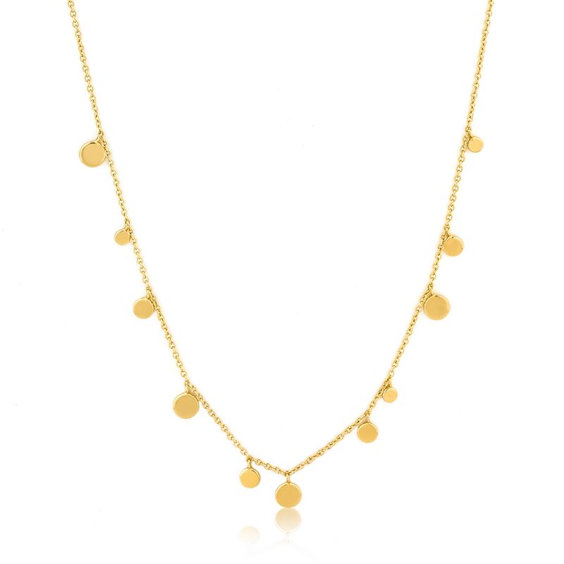 GEOMETRY MIXED DISCS NECKLACE Gold