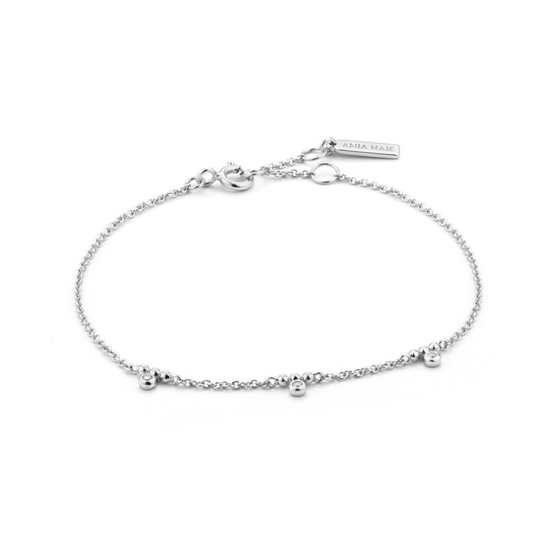 Shimmer Triple Stud Bracelet Silver