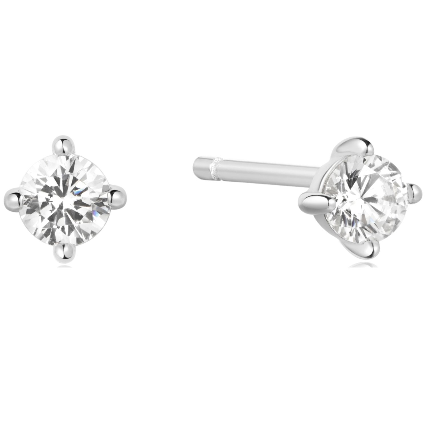 SILVER SOLITAIRE STUDS