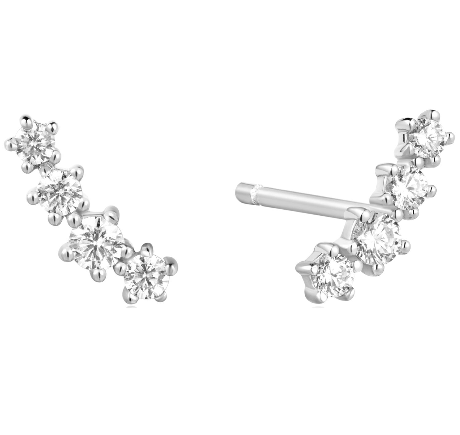 SILVER SPARKLE CLIMBER STUDS