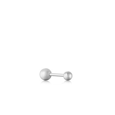 SILVER MINI SPHERE BARBELL SINGLE EARRING