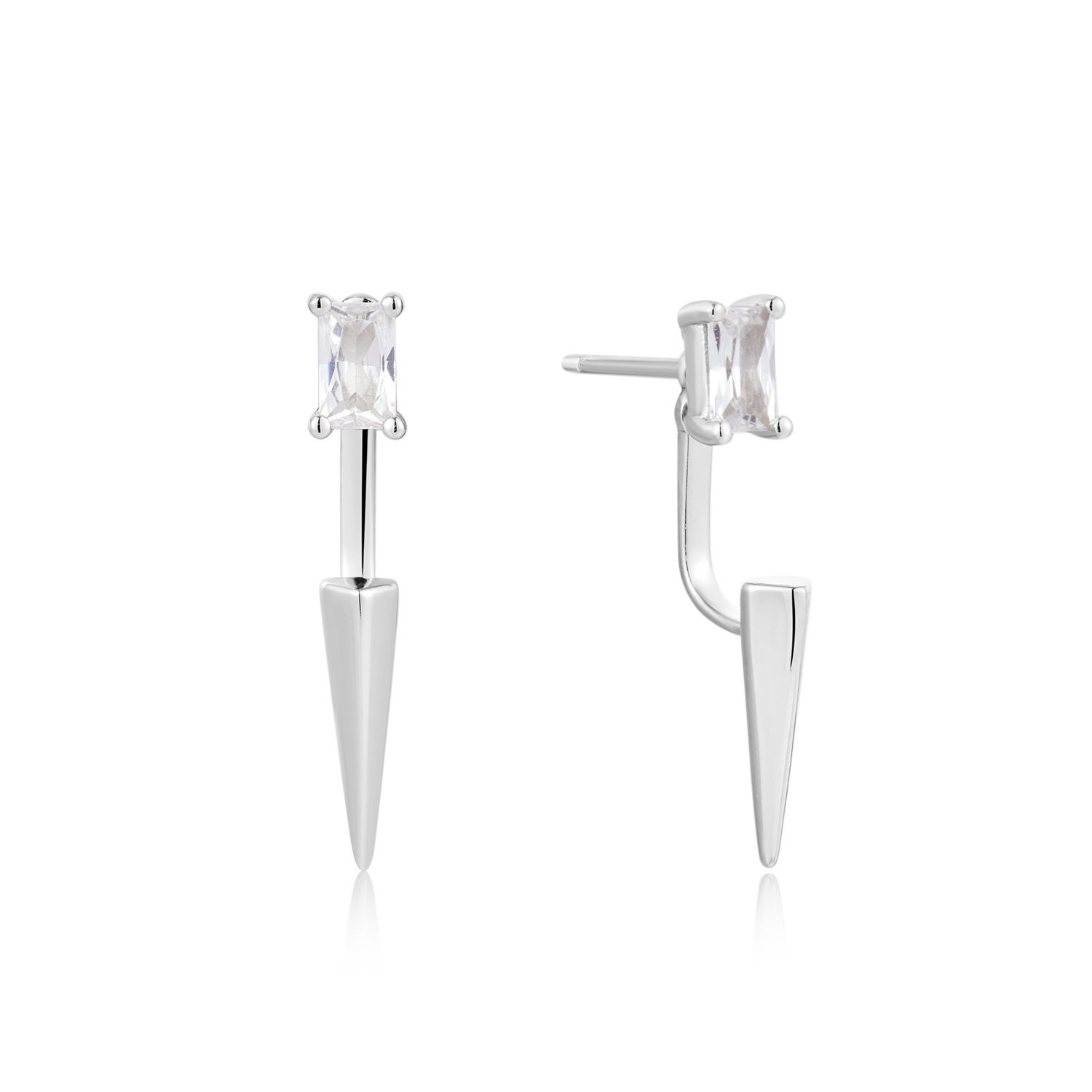 SILVER POINT STUD EAR JACKETS
