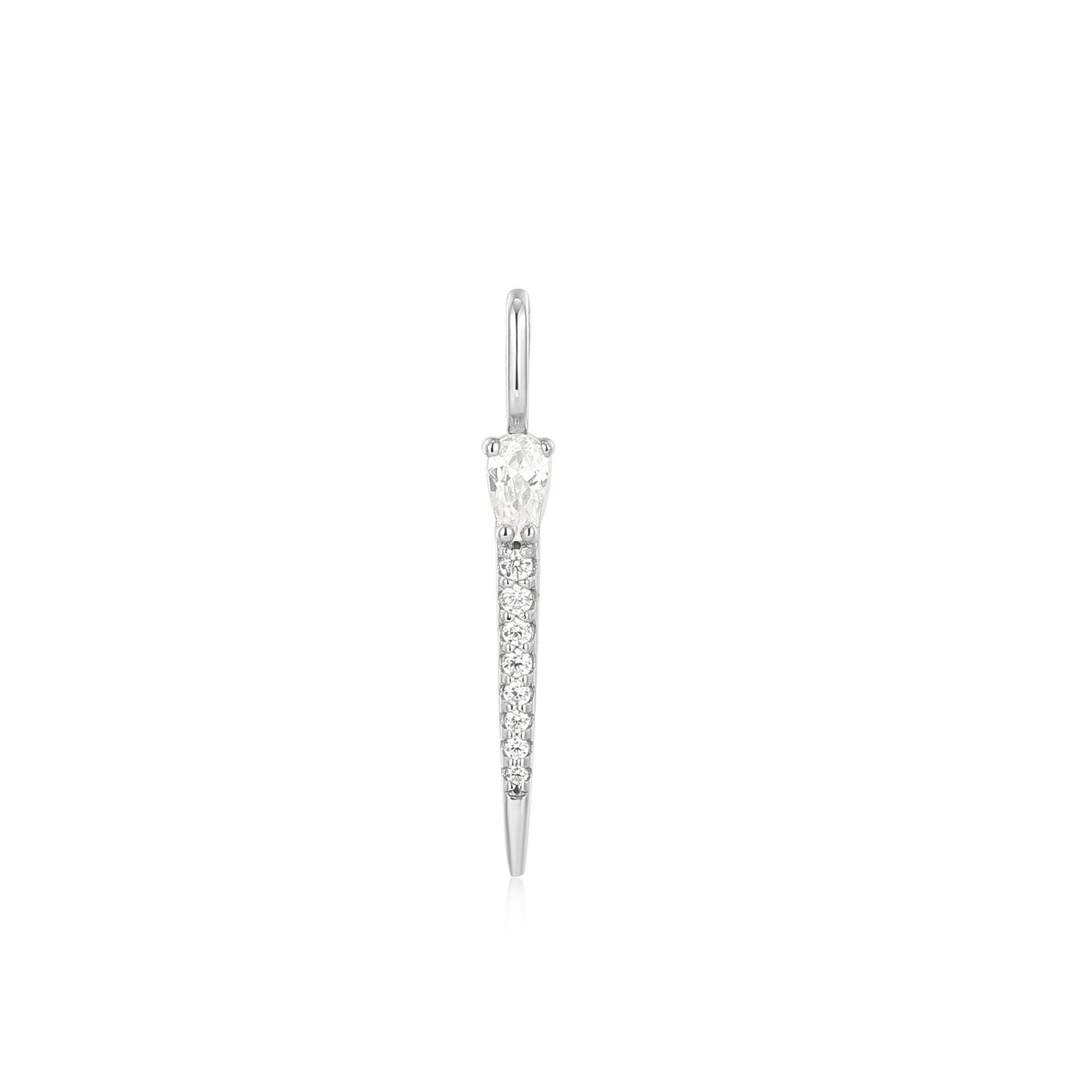 SILVER SPARKLE BAR CHARM