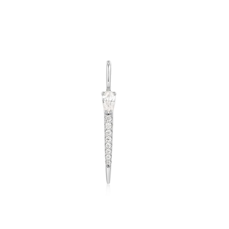 SILVER SPARKLE BAR CHARM