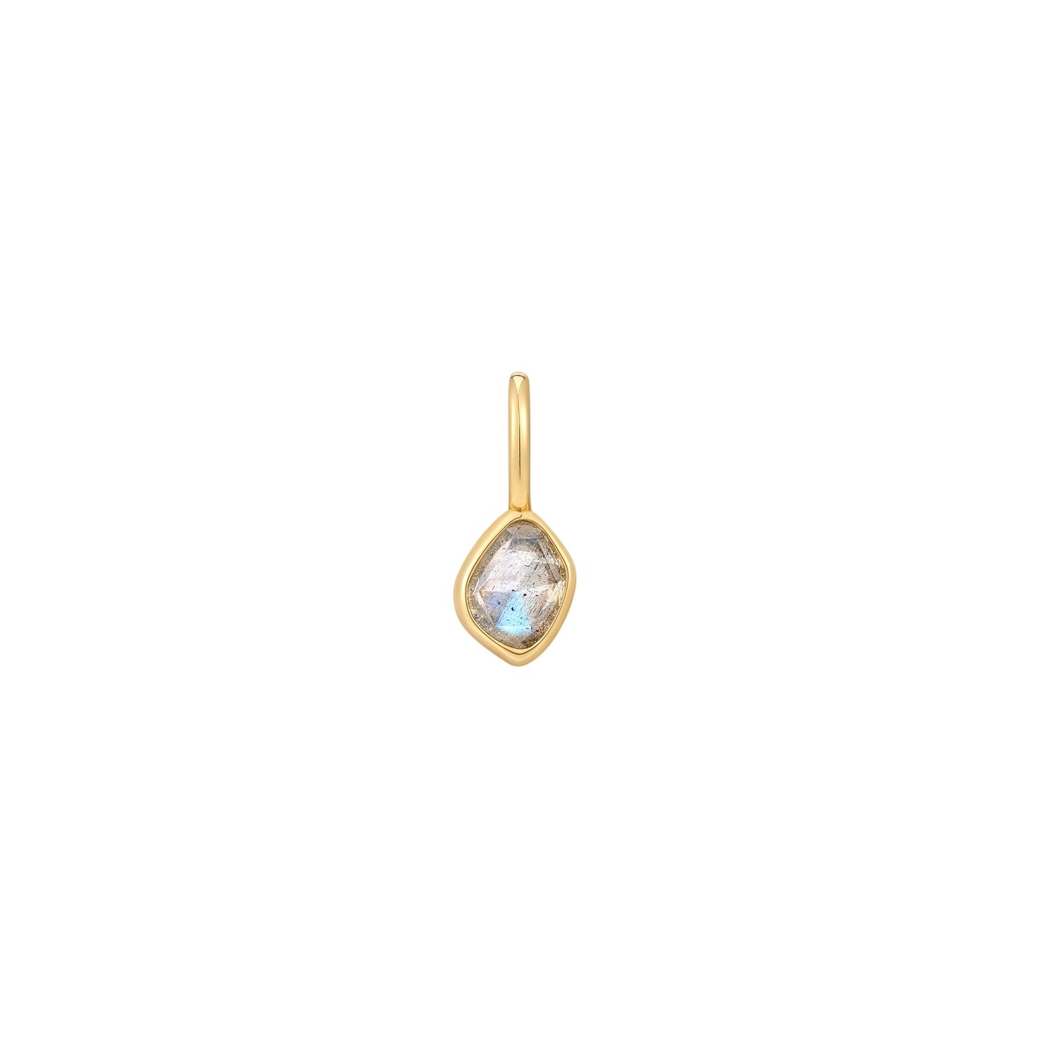 GOLD LABRADORITE CHARM